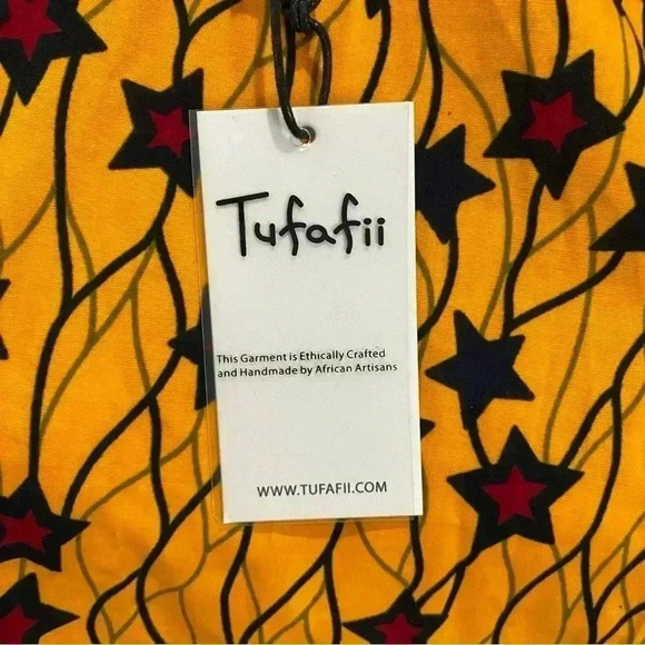 TUFAFII Vibrant Long Open Kimono Jacket Created by African Artisans NWT Size M - Picture 7 of 8